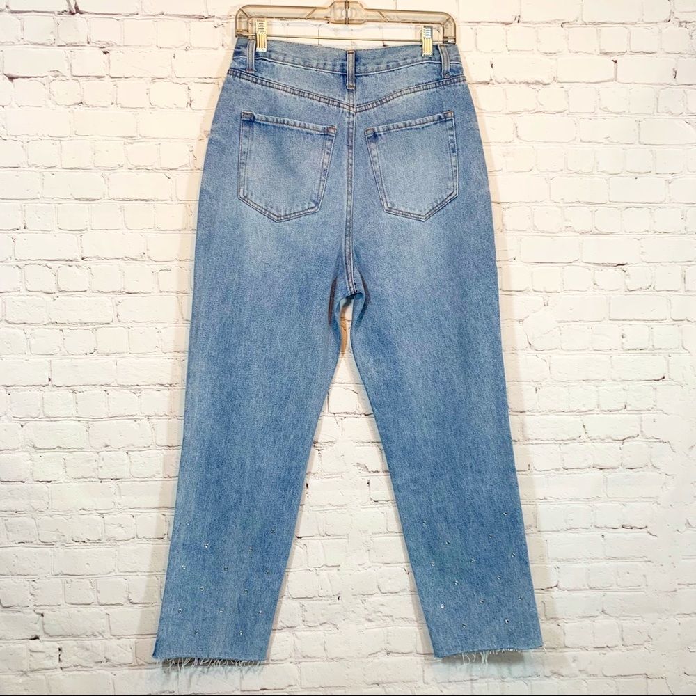 Simple Society Jeans Straight Super high rise Bling - Picture 6 of 7